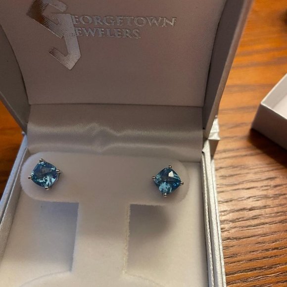 BLUE TOPAZ RING & EARRINGS